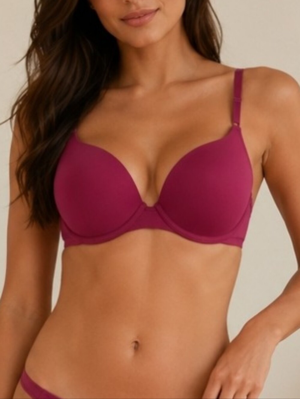 Prima Valentina Merlot Burgundy Bra Size 38C Brassiere Foundation Undergarments